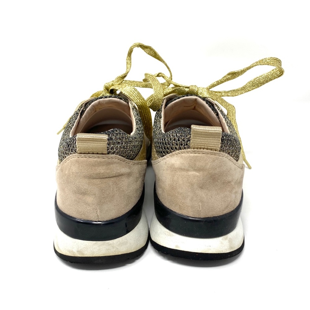 🌸Spring Sale🌸 Fashion Women’s Sneakers Leather Mesh Gold Size 8 - Picture 6 of 8